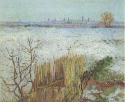 Snowy Landscape with Arles in the Background (nn04), Vincent Van Gogh
